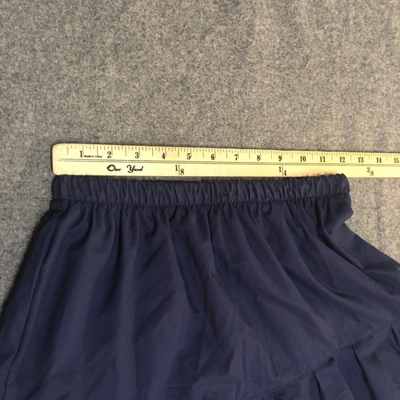 Skirt ORGANIC Girls 10/12 Midi Navy Blue Ruffle Tiered Cotton Mom and Pop's Kids - Picture 7 of 9